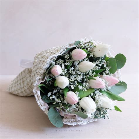 Pastel Passion (Pink & White Tulips Bouquet) | Knots.ph