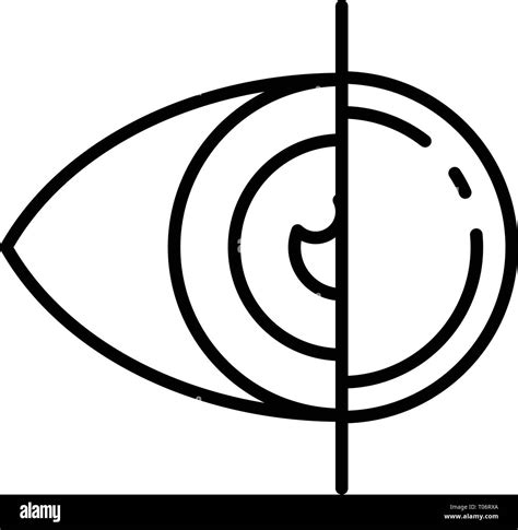 Eye contact lens icon, outline style Stock Vector Image & Art - Alamy