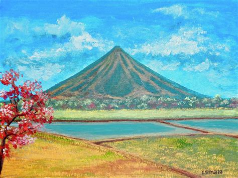 Bulkang Mayon Painting by Cyril Maza | Pixels