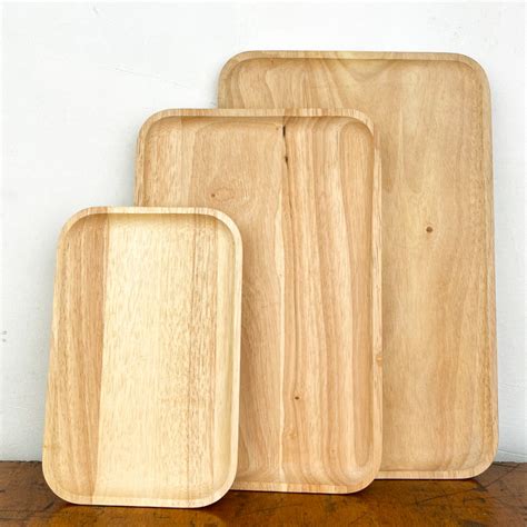 Hevea wood tray