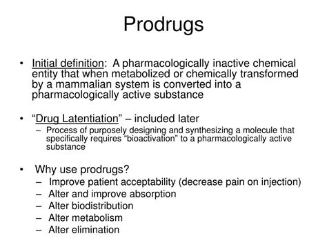 PPT - Prodrugs PowerPoint Presentation, free download - ID:6586535