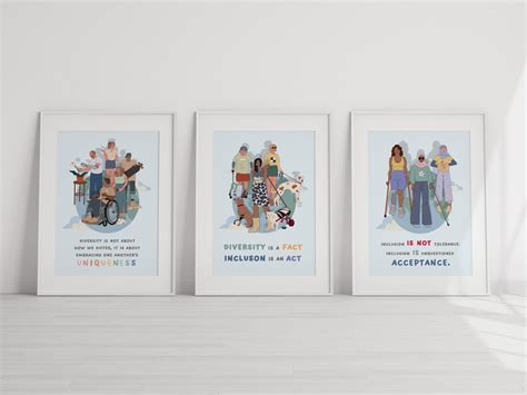 Diversity and Inclusion Posters, Therapy Office Decor, School Counselor ...