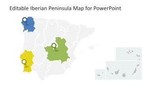 Editable Iberian Peninsula Map for PowerPoint - SlideModel