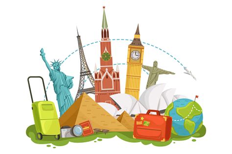 Torist World Travel Cartoon Concept with Graphic by onyxproj · Creative Fabrica