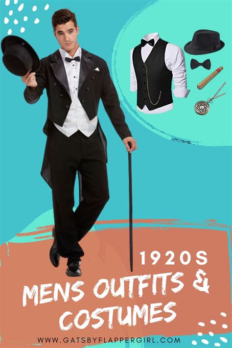 Mens 20s Costumes Adults 1920s Decades Great Gatsby Gentleman Suits Medium Clothing, Shoes ...