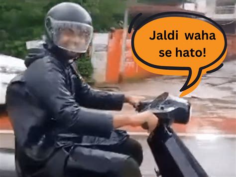 Hilarious! Man’s electric scooter horn screams ‘jaldi waha se hato ...