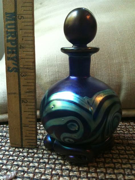 Blue Swirl Tiffany Style Perfume Bottle | Collectors Weekly