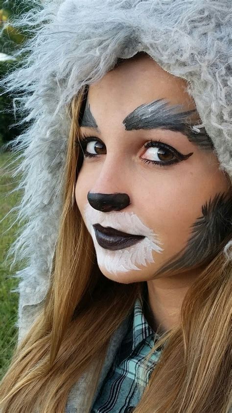 Wolf face painting | Halloween eye makeup, Face painting halloween ...