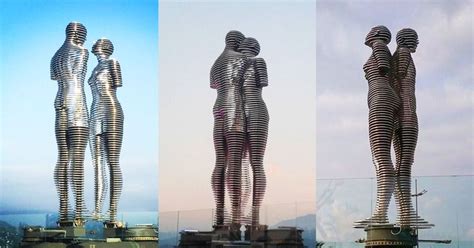 Moving Statues Of A Man And Woman Pass Through Each Other Every Day, Perfectly Nail What Love ...