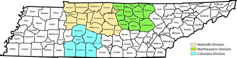 Divisions of Court | Middle District of Tennessee | United States ...