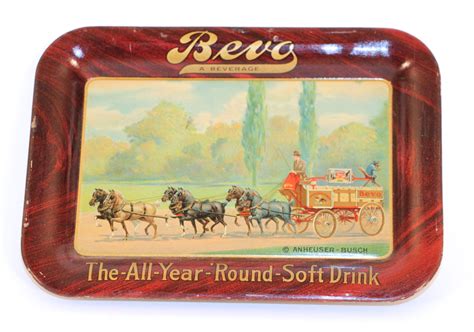 Anheuser-Busch Bevo Beverage Tip Tray 1920 - The Antique Advertising Expert