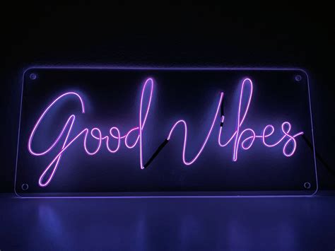 Good Vibes EL wire sign Neon sign Wall Decor light up for | Etsy in 2021 | Wire sign, Neon signs ...