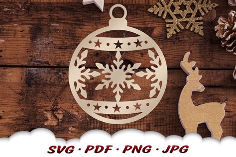 Snowflake Ornament Svg Christmas Svg Files for Cricut Christmas Ornament Svg Snowflake Svg ...