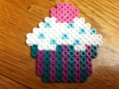 Cupcake perler beads by icaaaxo on deviantart | Perler bead art, Bead art, Perler beads