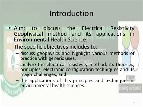 Electrical resistivity a geophysical method and its applications in ...