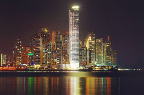 Panamá City, Panama, skyscrapers at night. : pic