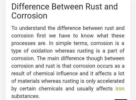 Difference between corrosion and rusting ? - EduRev Class 10 Question