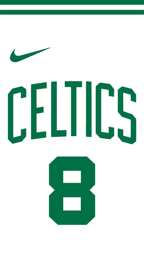 Boston Celtics Jersey #8 in Green and White