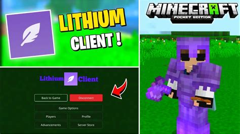 Lithium Client For Minecraft Pe || Lithium Client For MCPE 1.19 || Boost FPS In MCPE Lithium Mod ...