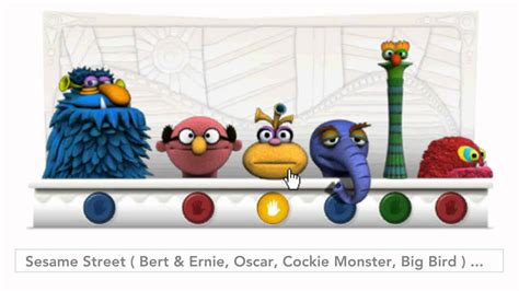 Jim Henson Google doodle with eating monster - YouTube