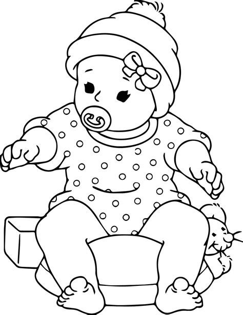 Baby Doll Coloring Pages Activity Homeschooling | Activity Shelter