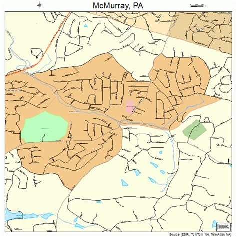 McMurray Pennsylvania Street Map 4246344