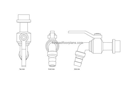 Water Tap - Free CAD Drawings