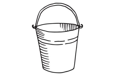 Bucket Sketch. Gardening Water Container Graphic by onyxproj · Creative ...