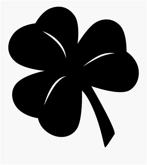 Black Clipart Clover - Black Shamrock Transparent Background , Free Transparent Clipart - ClipartKey