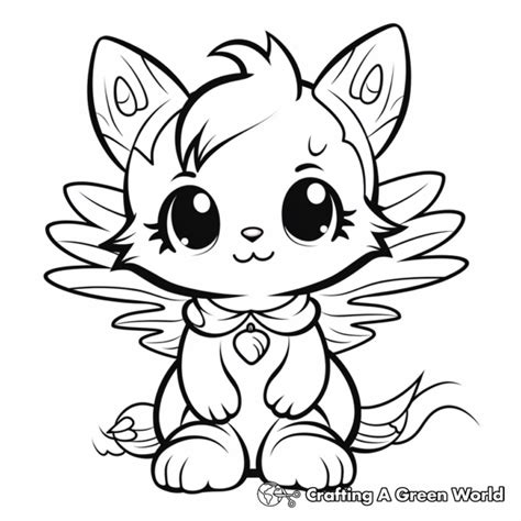 Angel Cat Coloring Pages - Free & Printable!