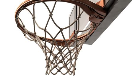 Basketball On Hoop Isolated 3d Render On White Background, Basketball Net, Basketball Hoop ...