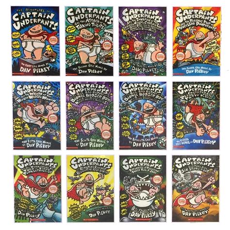 By Dav Pilkey Captain Underpants 11 books Box Set Collection [Hardcover ...