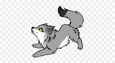 Gray Wolf Clipart Wolf Pup - Cute Wolf Pup Drawing - Free Transparent ...