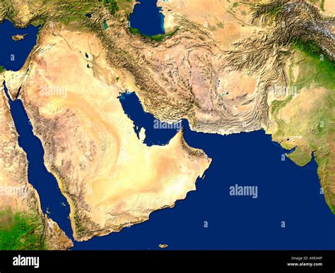 Middle East Map With Landforms