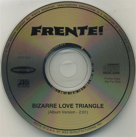 Frente! – Bizarre Love Triangle (1994, CD) - Discogs