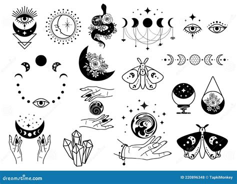 Magic Symbols Pattern Vector Illustration | CartoonDealer.com #198168424