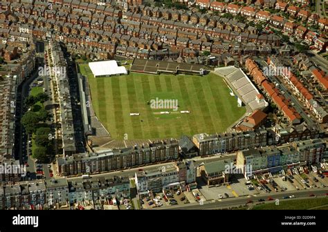 aerial view of Scarborough Cricket Club where the famous annual ...