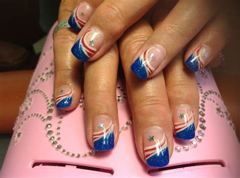 Pin by Ambitions Nail and Hair Studio on 4th of July | Usa nails, Blue ...