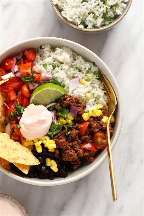 Beef Taco Bowls (healthy meal-prep!) - Fit Foodie Finds