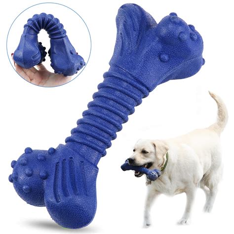 Dog Toys for Aggressive Chewers Tough Dog Chew Toys for Large Medium Dogs Breed Natural Rubber ...