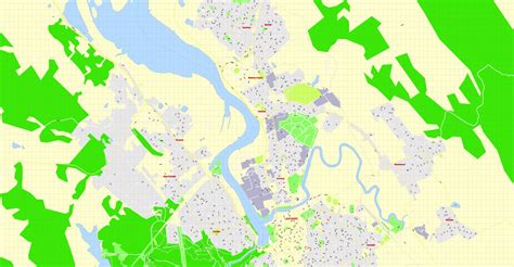 Launceston PDF Map, Tasmania, Australia, exact vector street map, V29.11, fully editable, Adobe ...