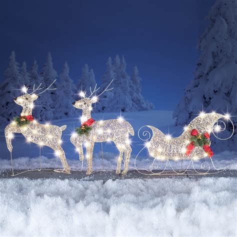 Outdoor Lighting & Exterior Light Fixtures: Lighted Reindeer Outdoor
