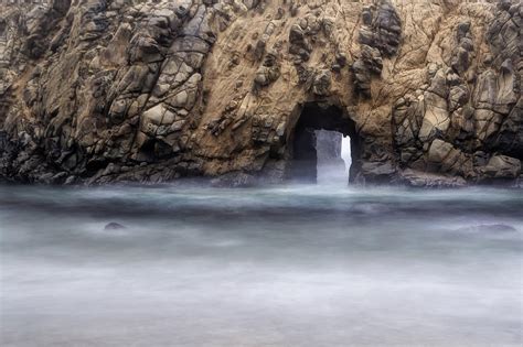 Pfeiffer Beach Keyhole Rock Fog Photograph by Chris Frost