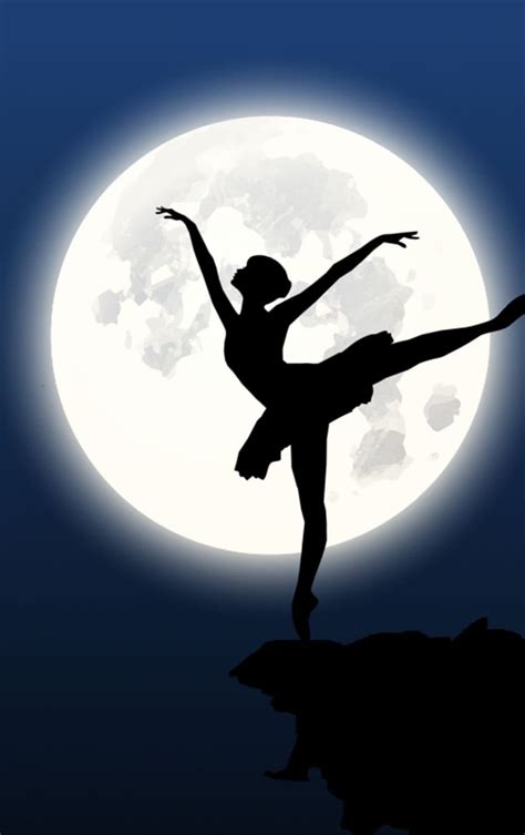 Ballerina, silhouette, moon, dance, iphone 5, iphone 5s, iphone 5c, ipod touch, , background ...