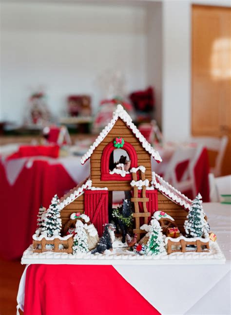 Gingerbread Barn | Gingerbread house cookies, Christmas gingerbread house, Gingerbread house