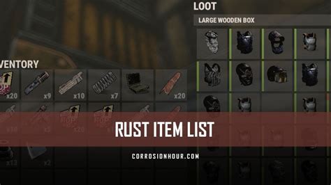 RUST Item List – Shortnames, IDs, Descriptions 2024