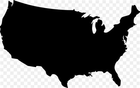 United States Vector Map, PNG, 980x618px, United States, Black, Black ...