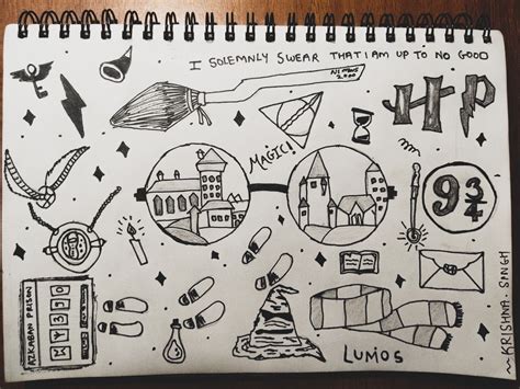 Harry Potter Doodle Wallpaper Hd / Of course harry, ron, hermione, dumblerdore, snape, luna ...