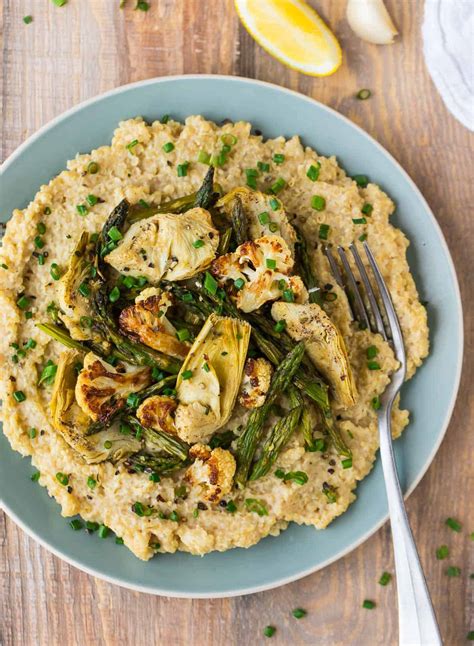 Vegan Risotto with Quinoa, Asparagus and Cauliflower