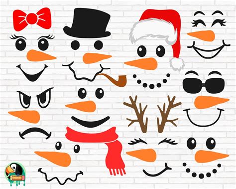 Snowman Face SVG Bundle | HotSVG.com